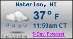 Weather Forecast for Waterloo, WI
