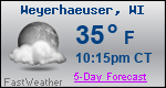 Weather Forecast for Weyerhaeuser, WI