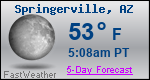 Weather Forecast for Springerville, AZ
