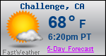 Weather Forecast for Challenge, CA