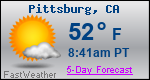 Weather Forecast for Pittsburg, CA