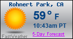 Weather Forecast for Rohnert Park, CA