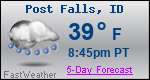 Weather Forecast for Post Falls, ID