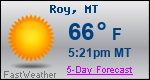 Weather Forecast for Roy, MT