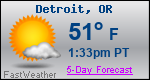 Weather Forecast for Detroit, OR