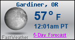 Weather Forecast for Gardiner, OR