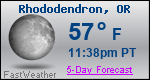 Weather Forecast for Rhododendron, OR