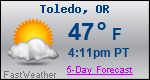 Weather Forecast for Toledo, OR