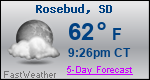 Weather Forecast for Rosebud, SD