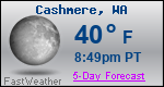 Weather Forecast for Cashmere, WA
