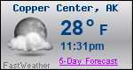 Weather Forecast for Copper Center, AK