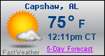Weather Forecast for Capshaw, AL