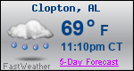 Weather Forecast for Clopton, AL