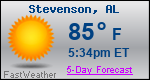 Weather Forecast for Stevenson, AL