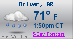 Weather Forecast for Driver, AR