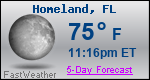 Weather Forecast for Homeland, FL