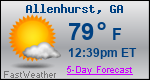Weather Forecast for Allenhurst, GA