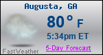 Weather Forecast for Augusta, GA