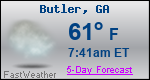 Weather Forecast for Butler, GA