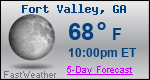 Weather Forecast for Fort Valley, GA