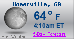 Weather Forecast for Homerville, GA