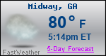 Weather Forecast for Midway, GA