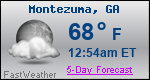 Weather Forecast for Montezuma, GA