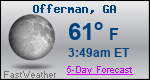 Weather Forecast for Offerman, GA