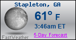 Weather Forecast for Stapleton, GA