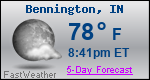 Weather Forecast for Bennington, IN