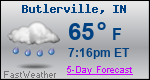 Weather Forecast for Butlerville, IN