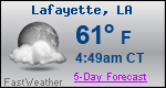 Weather Forecast for Lafayette, LA