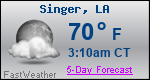 Weather Forecast for Singer, LA