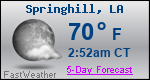 Weather Forecast for Springhill, LA