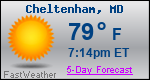 Weather Forecast for Cheltenham, MD