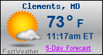 Weather Forecast for Clements, MD