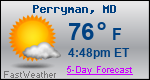 Weather Forecast for Perryman, MD