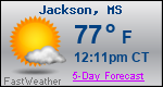 Weather Forecast for Jackson, MS
