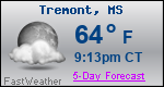 Weather Forecast for Tremont, MS