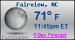 Weather Forecast for Fairview, NC