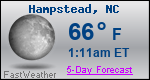 Weather Forecast for Hampstead, NC