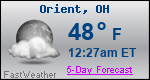 Weather Forecast for Orient, OH