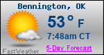 Weather Forecast for Bennington, OK