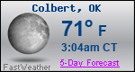 Weather Forecast for Colbert, OK