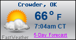 Weather Forecast for Crowder, OK