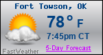 Weather Forecast for Fort Towson, OK
