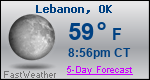 Weather Forecast for Lebanon, OK