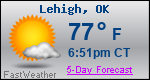 Weather Forecast for Lehigh, OK