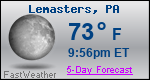 Weather Forecast for Lemasters, PA