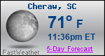 Weather Forecast for Cheraw, SC